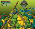 Dört Ninja Kaplumbağalar: Leonardo, Michelangelo, Donatello ve Raphael. Ninja Kaplumbağalar, TMNT